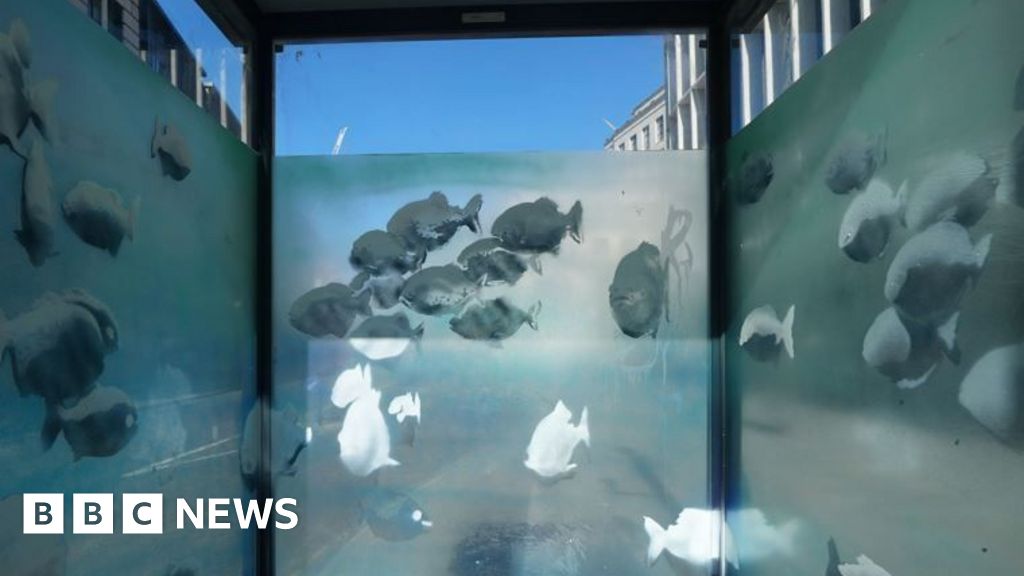 Banksy's Fishy Business: Street Art Appears on London Police Box