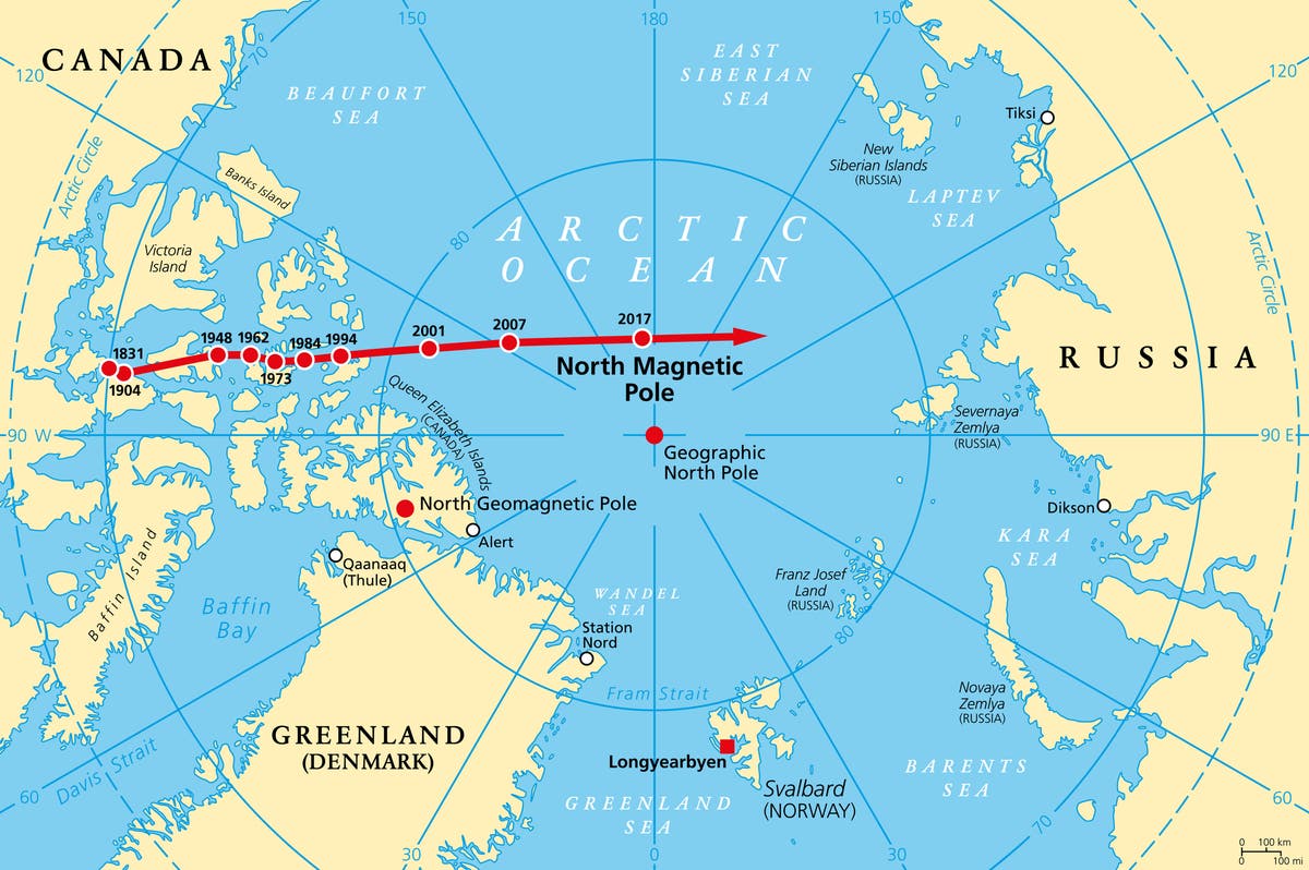 Magnetic North Pole's Unprecedented Shift Towards Russia